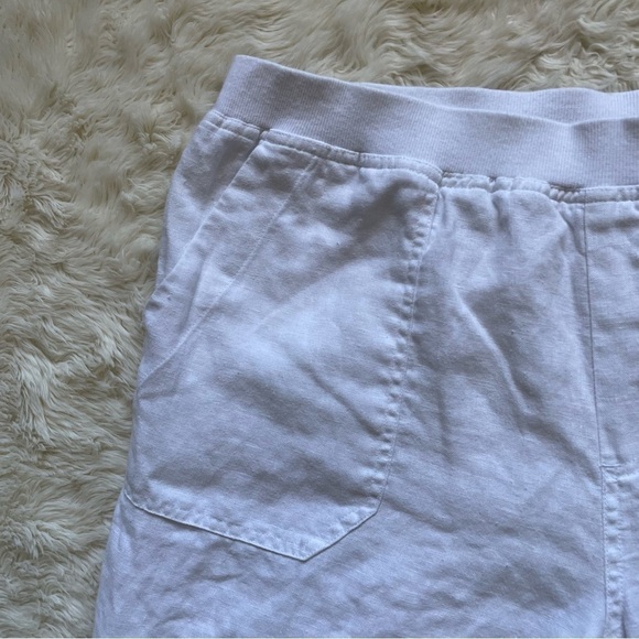 Coldwater Creek Pants Pull On Elastic Waist 100% Linen White 16 - Picture 6 of 12